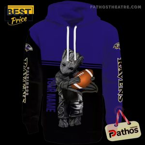 custom baltimore ravens baby groot purple black hoodie 3 pCvYy