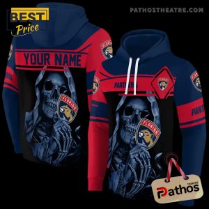 Personalized Florida Panthers Grim Reaper Red Black Hoodie