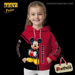 georgia bulldogs mickey mouse red black hoodie 6 XLBrw