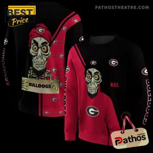 georgia bulldogs achmed skull red hoodie 5 k7khc