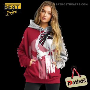 atlanta falcons graphic punisher red white hoodie 2 2NpEc