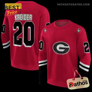 customized georgia bulldogs striped sleeves red hoodie 5 TgHPz