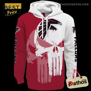 atlanta falcons graphic punisher red white hoodie 3 PPfFo