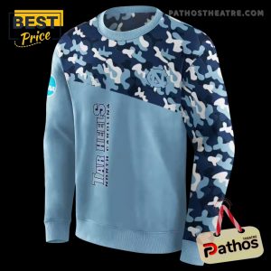 personalized north carolina tar heels camo pattern light blue hoodie 4 zko7D