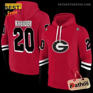 customized georgia bulldogs striped sleeves red hoodie 1 LJJVz