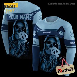 personalized north carolina tar heels grim reaper light blue black hoodie 4 YwE7u