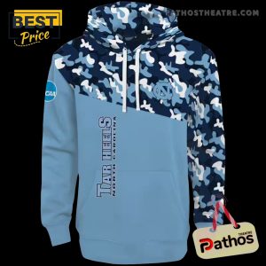 personalized north carolina tar heels camo pattern light blue hoodie 3 TJtEv