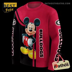 georgia bulldogs mickey mouse red black hoodie 4 2Kb08