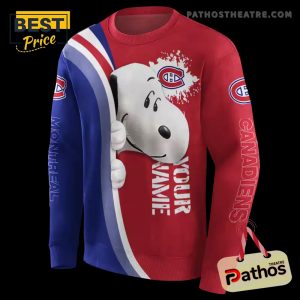 custom montreal canadiens peeking snoopy red hoodie 4 jRVol