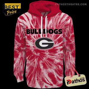 georgia bulldogs tie dye pattern red hoodie 2 bEmF3