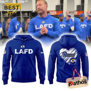 Los Angeles Rams LAFD 2025 White Heart Hoodie And Pants