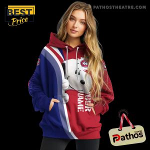 custom montreal canadiens peeking snoopy red hoodie 2 Y7yCT