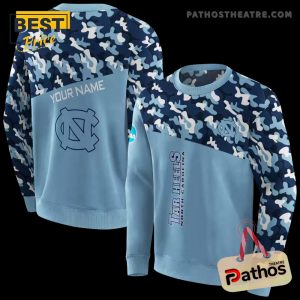 personalized north carolina tar heels camo pattern light blue hoodie 5 p1hXd