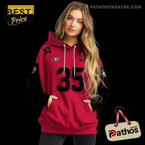 personalized georgia bulldogs minimal design red hoodie 2 AUY8Q