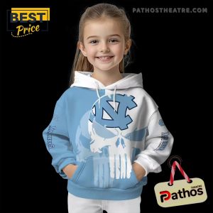 north carolina tar heels graphic punisher light blue white hoodie 6 BmhqD