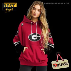 customized georgia bulldogs striped sleeves red hoodie 2 mRwtN