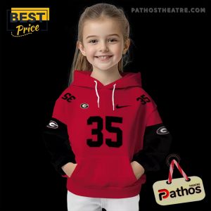 personalized georgia bulldogs minimal design red hoodie 6 E5bUr