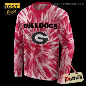 georgia bulldogs tie dye pattern red hoodie 4 POdHo