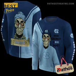 north carolina tar heels achmed skull light blue hoodie 5 PI1Sx