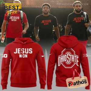 jesus won ohio state football red hoodie and pants 1 f0rdq