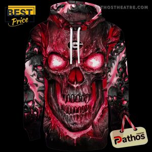 georgia bulldogs demonic skull red black hoodie 3 7O09Y