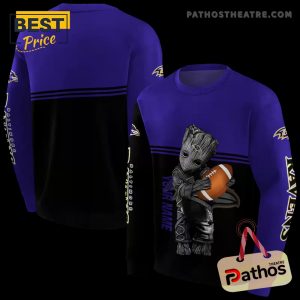 custom baltimore ravens baby groot purple black hoodie 5 x49Fv