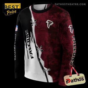 atlanta falcons ripped pattern red black white hoodie 4 XYJ4l