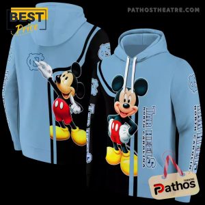 north carolina tar heels mickey mouse light blue black hoodie 1 AxTca