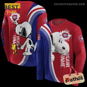 custom montreal canadiens peeking snoopy red hoodie 5 An5ky