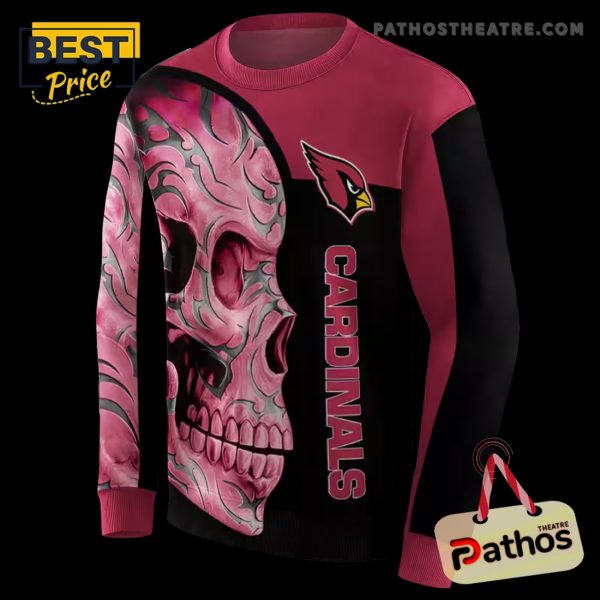 Arizona Cardinals Skull Motif Red Black Hoodie