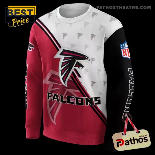 Atlanta Falcons Diagonal Stripe Red White Hoodie