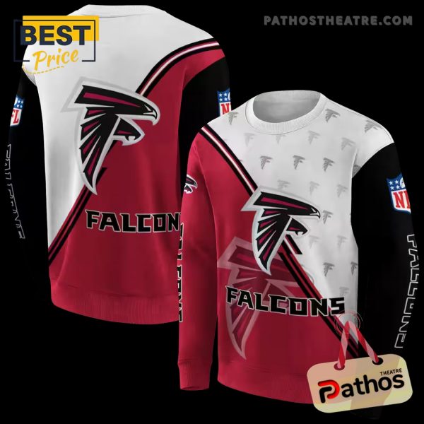 Atlanta Falcons Diagonal Stripe Red White Hoodie