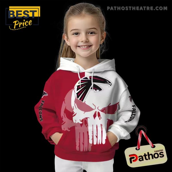 Atlanta Falcons Graphic Punisher Red White Hoodie