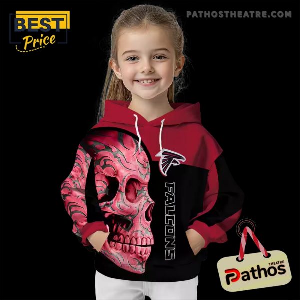 Atlanta Falcons Skull Motif Red Black Hoodie