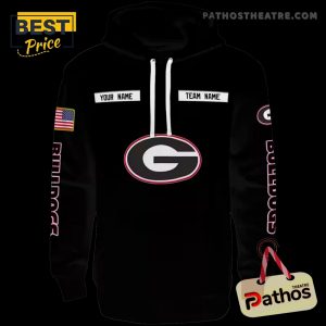 custom georgia bulldogs punisher skull black hoodie 3 SgLdG