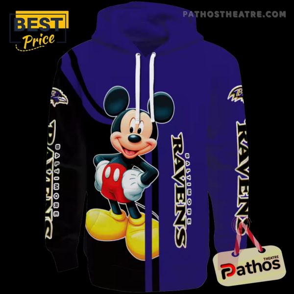 Baltimore Ravens Mickey Mouse Purple Black Hoodie