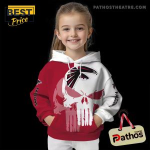 atlanta falcons graphic punisher red white hoodie 6 t45z1