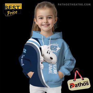 custom north carolina tar heels peeking snoopy light blue hoodie 6 6sxft