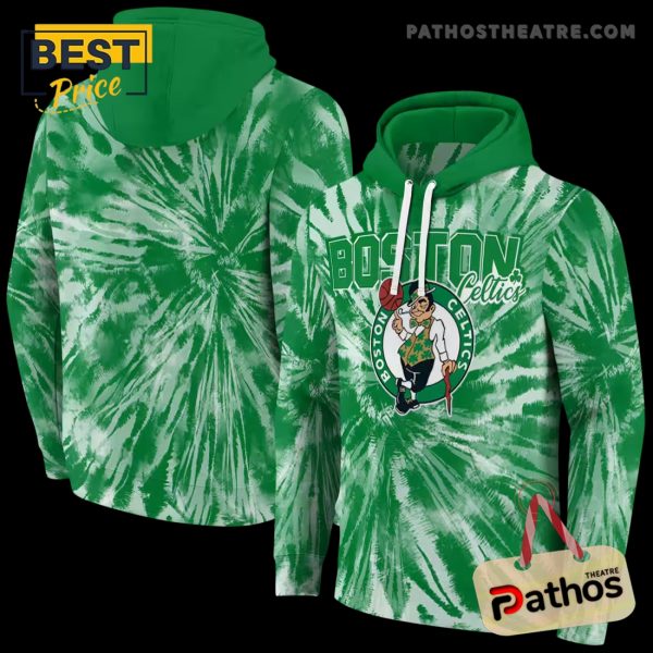 Boston Celtics Tie Dye Pattern Green Hoodie