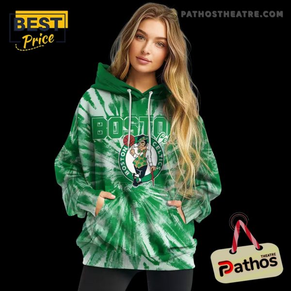 Boston Celtics Tie Dye Pattern Green Hoodie