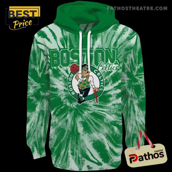 Boston Celtics Tie Dye Pattern Green Hoodie