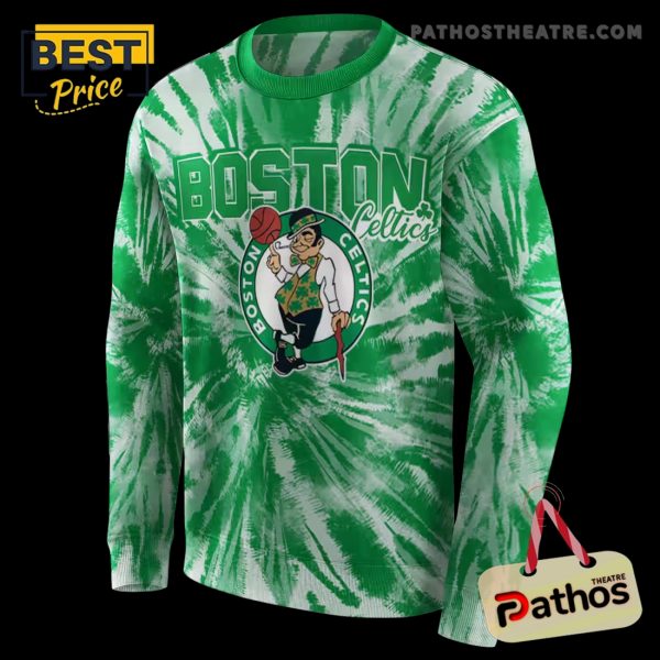 Boston Celtics Tie Dye Pattern Green Hoodie