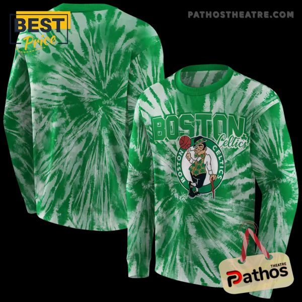 Boston Celtics Tie Dye Pattern Green Hoodie