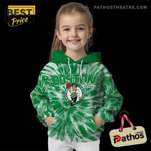 Boston Celtics Tie Dye Pattern Green Hoodie