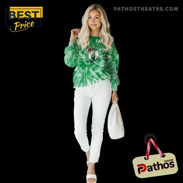 Boston Celtics Tie Dye Pattern Green Hoodie