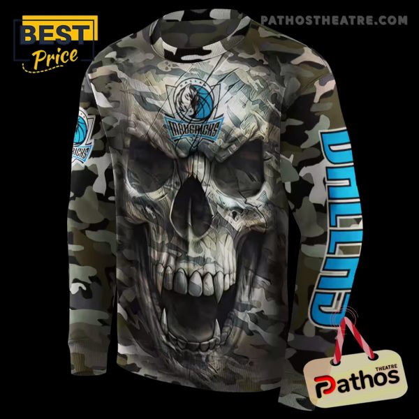 Custom Dallas Mavericks Camo Skull Hoodie