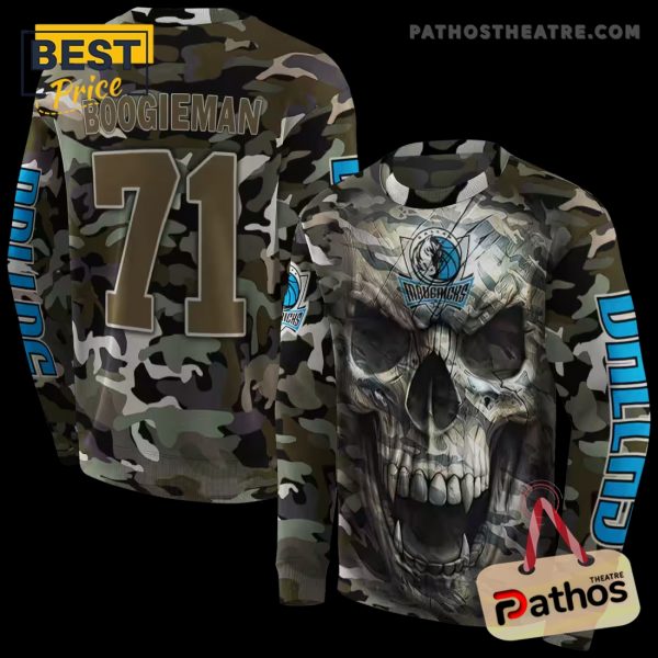 Custom Dallas Mavericks Camo Skull Hoodie