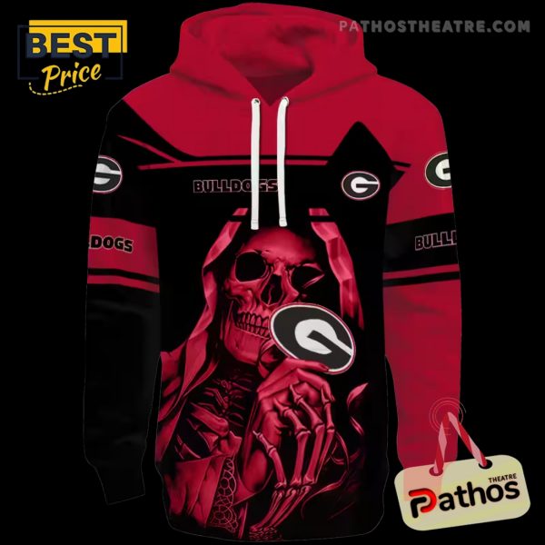 Custom Georgia Bulldogs Grim Reaper Red Black Hoodie