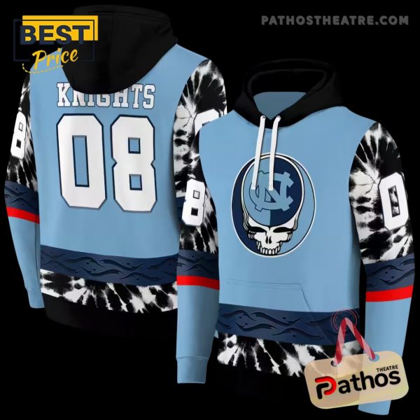 Custom North Carolina Tar Heels Grateful Vibes Light Blue Hoodie