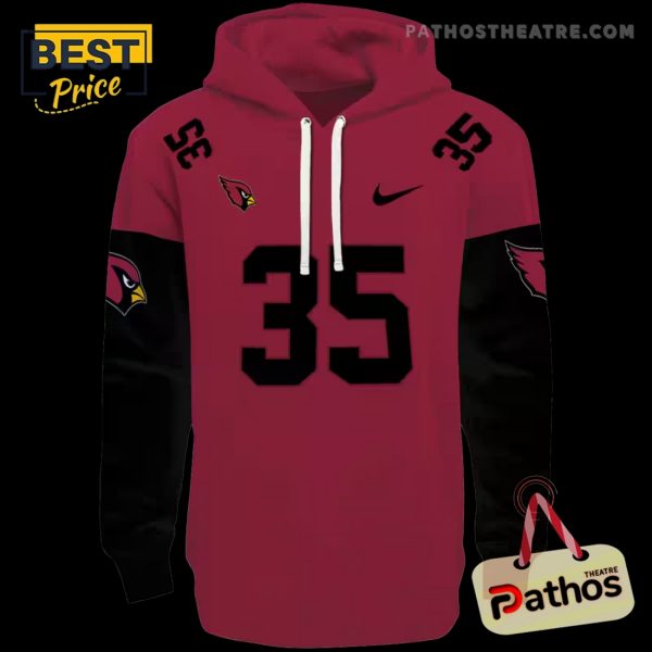 Customized Arizona Cardinals Minimal Design Red Hoodie